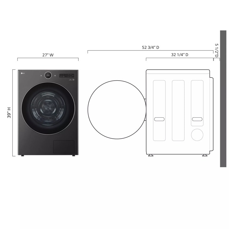 7.8 cu. ft. Mega Capacity Smart Front Load Dryer with Dual Inverter HeatPump™ Technology and Inverter Direct Drive Motor System view 16