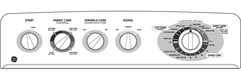 Long Vent 7.0 Cu. Ft. Super Capacity Gas Dryer DLSR483GGWW, product image 3 of 4