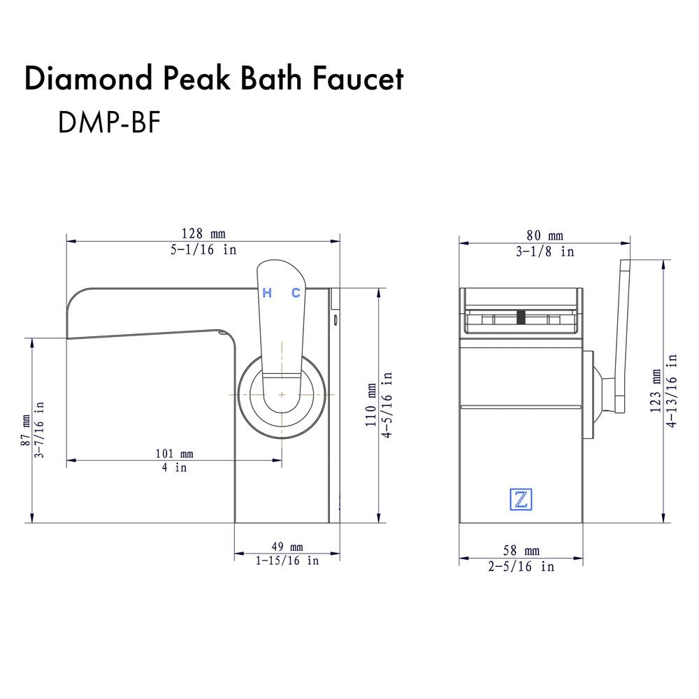 Diamond Peak Bath Faucet DMPBFBN