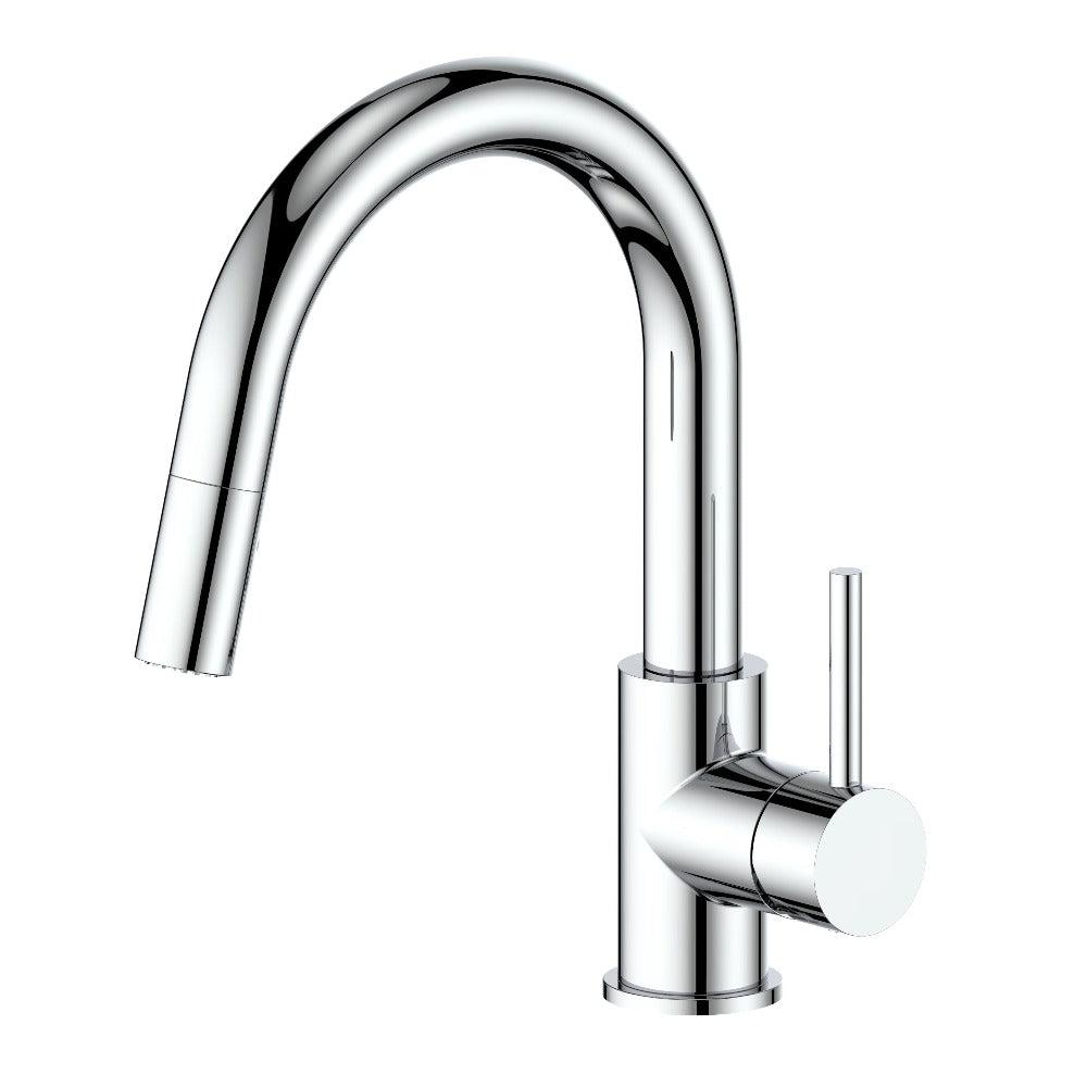 Dante Pull Down Single Handle Kitchen Faucet In Chrome DNTKFCH