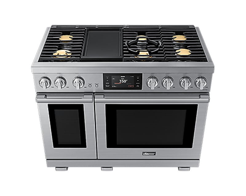 48-inch Dual-fuel Steam Range With Embedded Griddle DOP48T963DSDA, product image 3 of 8