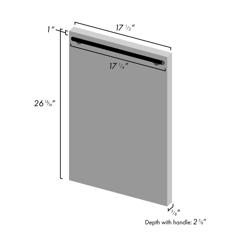 18" Dishwasher Panel with Modern Handle DP30418