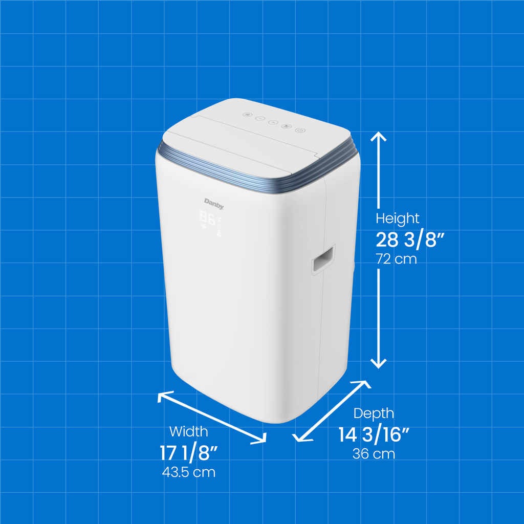 12,500 Btu Portable Air Conditioner With Heat Pump – 8,000 Sacc – 3-in-1 DPA080HE3WDB6