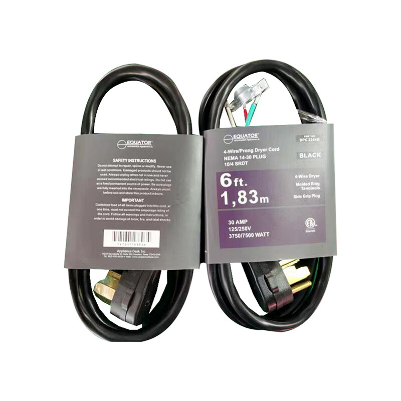 30A 6 ft 4-Prong Dryer Power Cord DPC2204B