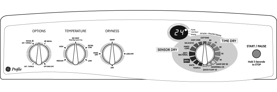 7.0 Cu. Ft. Super Capacity Electric Dryer with Stainless Steel Drum DPSE810EGWT