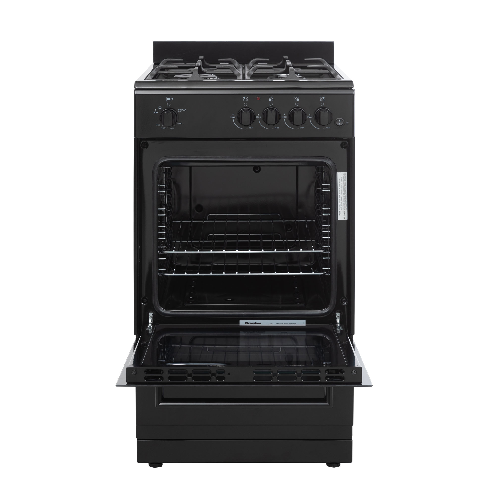 20″ Wide Gas Range in Black view 9