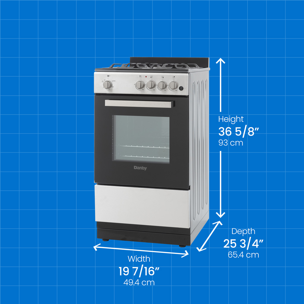 20″ Wide Gas Range in Stainless Steel view 6