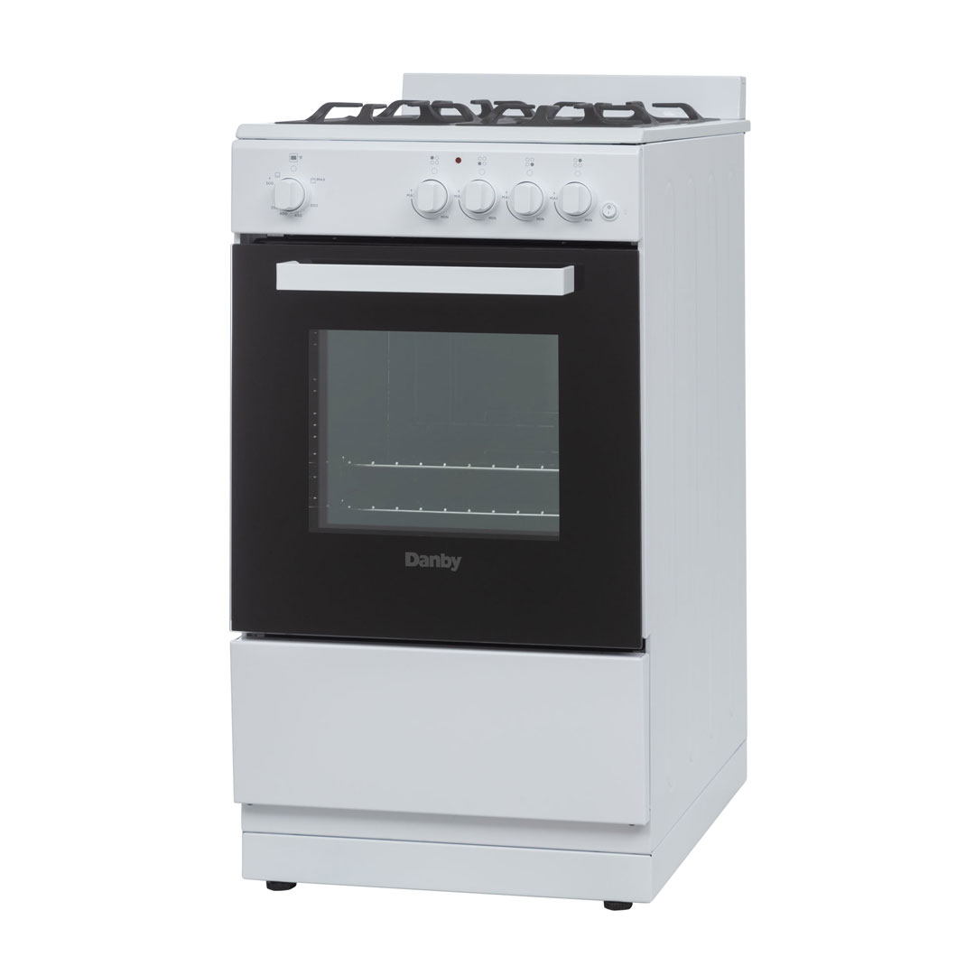 20″ Wide Gas Range in White view 3