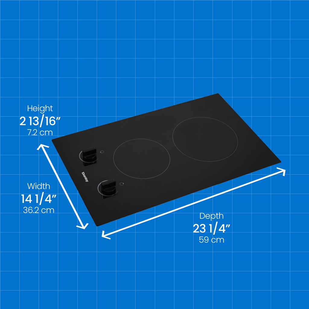 14″ Radiant 2 Burner Cooktop DRC14A1BD