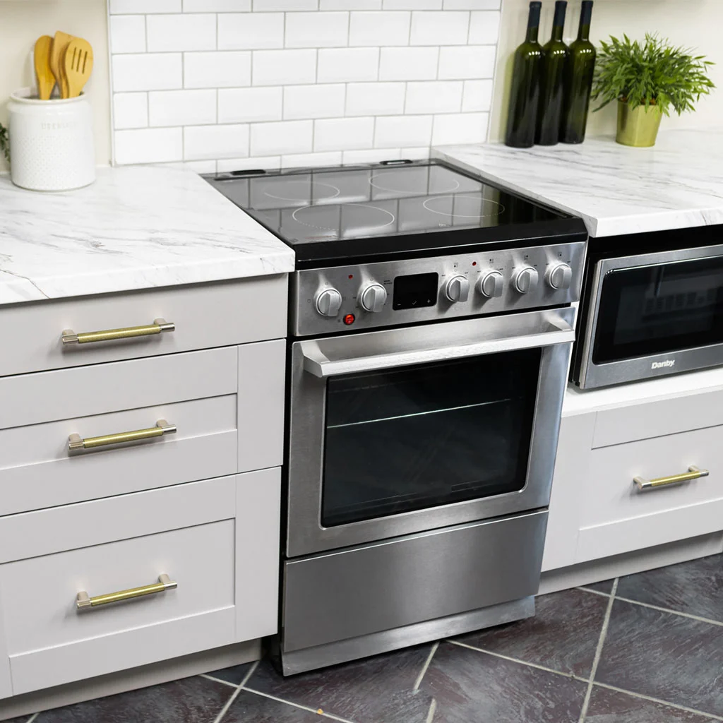 24-in Truairfry Smooth Top Slide-in Electric Range DRCA240BSS