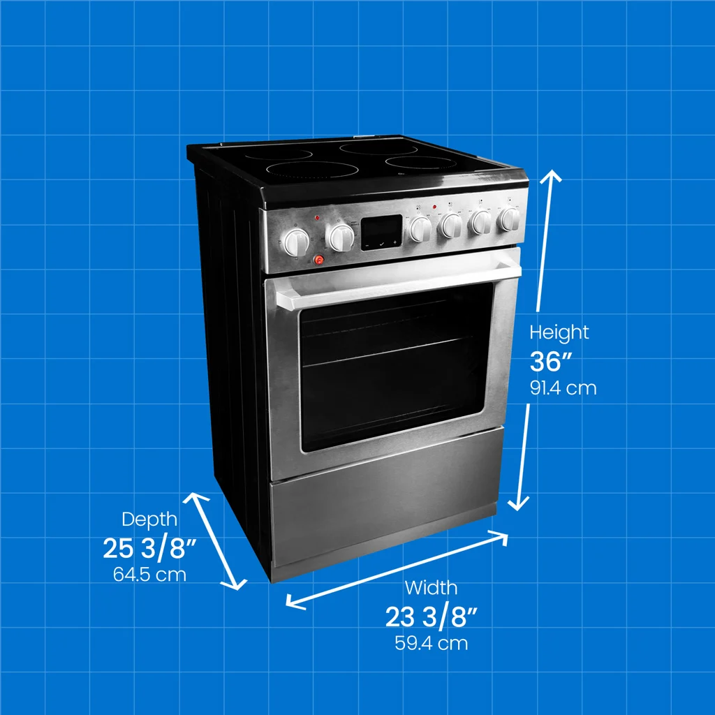 24-in Truairfry Smooth Top Slide-in Electric Range DRCA240BSS