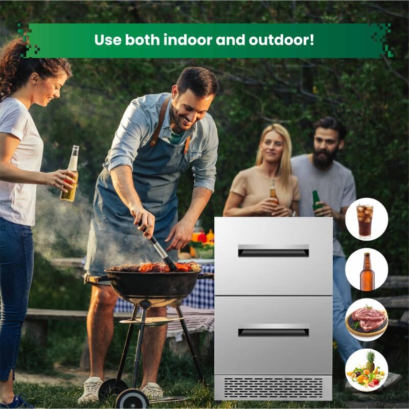 24" 2 Drawer 2 Zone CONVERTIBLE REFRIGERATOR-FREEZER 5cf Sabbath Mode DRFC5292, product image 4 of 31