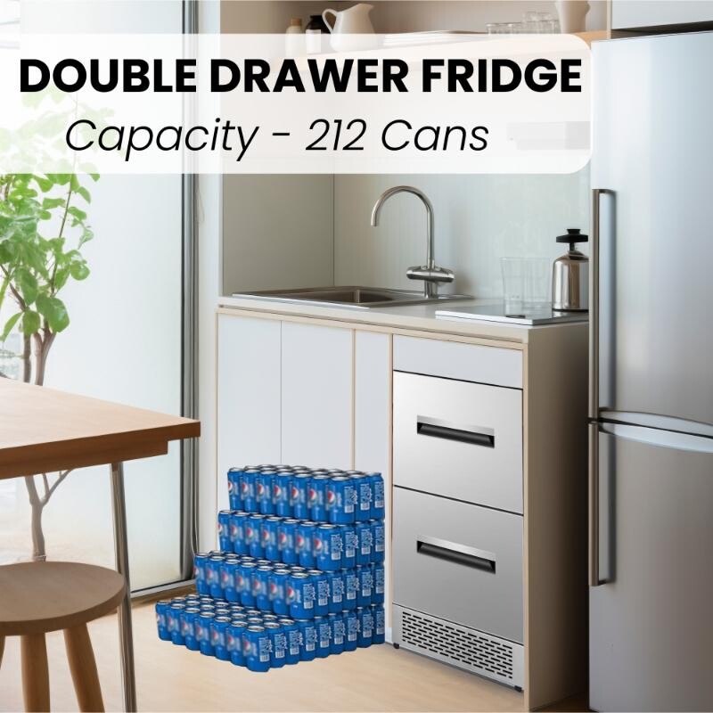 24" 2 Drawer 2 Zone CONVERTIBLE REFRIGERATOR-FREEZER 5cf Sabbath Mode DRFC5292, product image 8 of 31