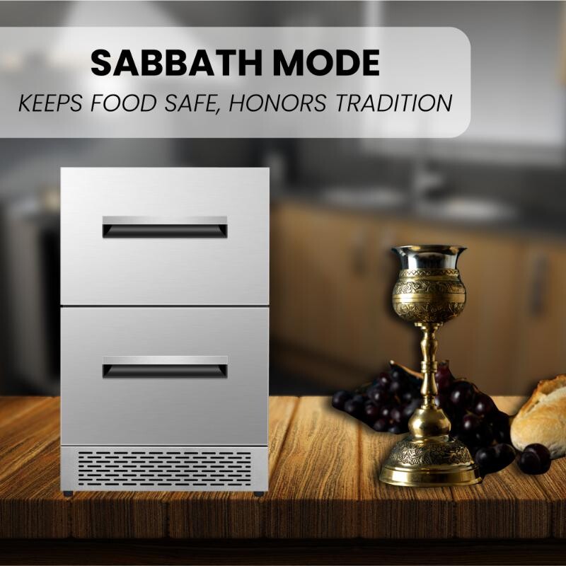 24" 2 Drawer 2 Zone CONVERTIBLE REFRIGERATOR-FREEZER 5cf Sabbath Mode DRFC5292, product image 10 of 31
