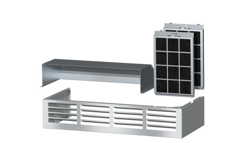 Air recirculation kit Kit for converting a Range Hood to recirculation mode. DRUU30