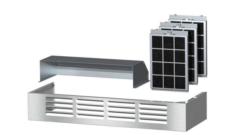 Air recirculation kit Kit for converting a Range Hood to recirculation mode. DRUU36