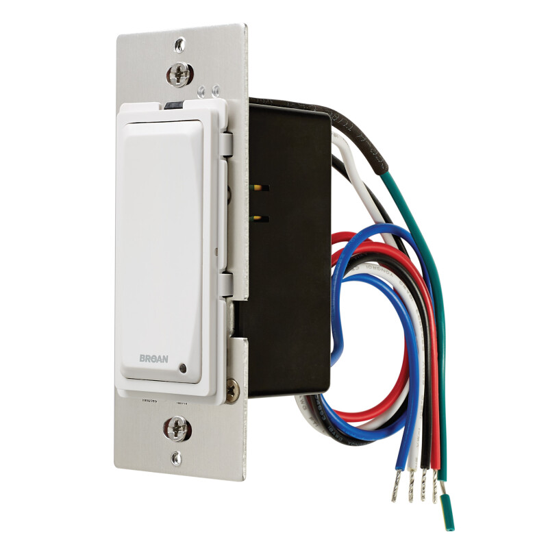 Broan-NuTone Exhaust Vent Fan Delay-Off Wall Control/Timer, White DT100W