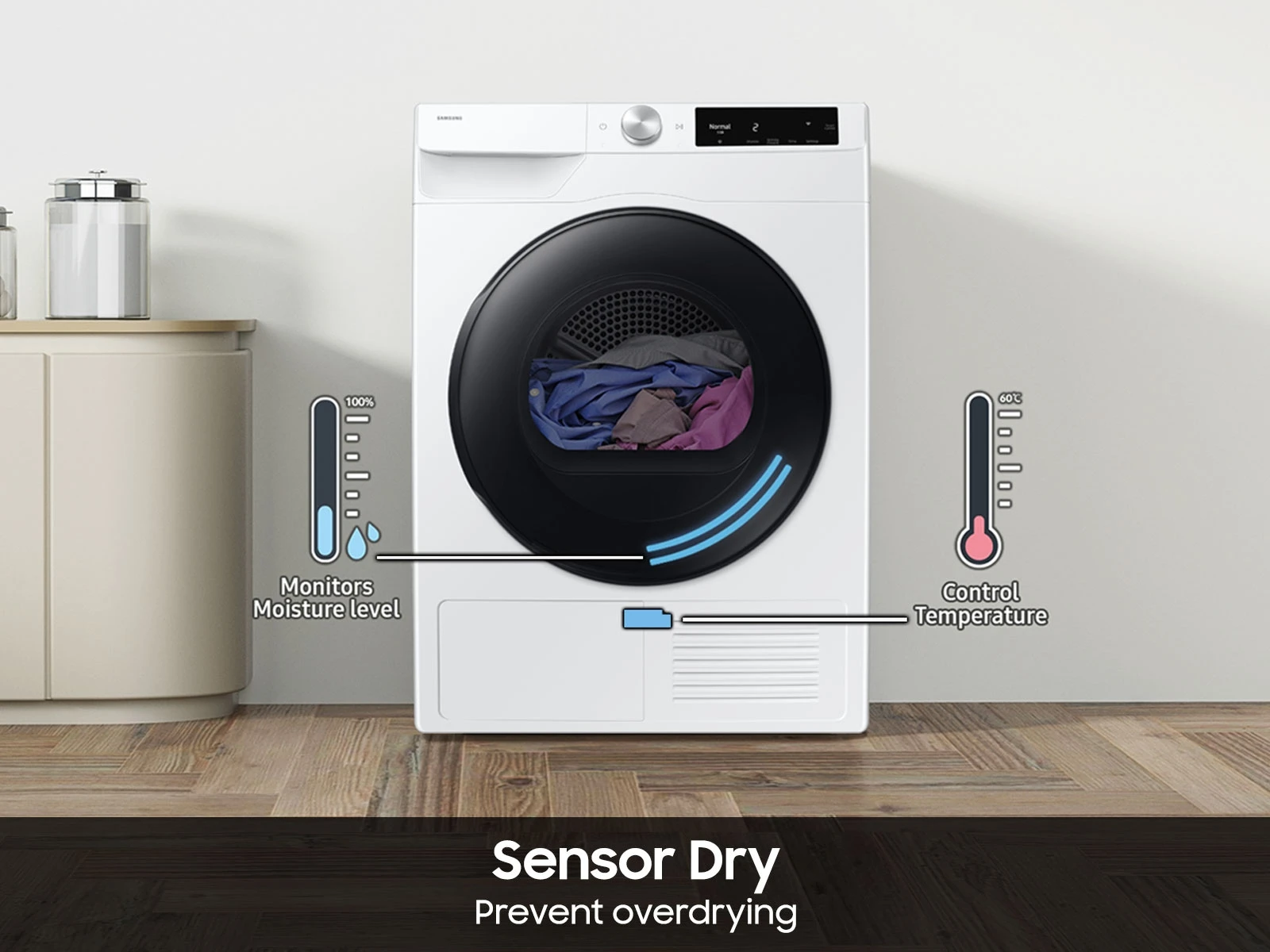 Laundry Dryer with AI Control and Heat Pump Technology DV25FG62B0BEA2