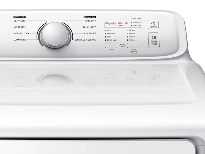 7.2 cu. ft. Electric Dryer with Moisture Sensor in White DV40J3000EWA2
