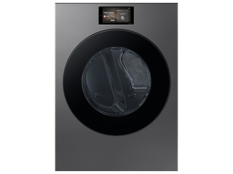 7.6 cu. ft. Bespoke AI Ultra Capacity Front Load Gas Dryer with AI Home and AI OptiDry+ in Dark Steel DV90F53AGSA3