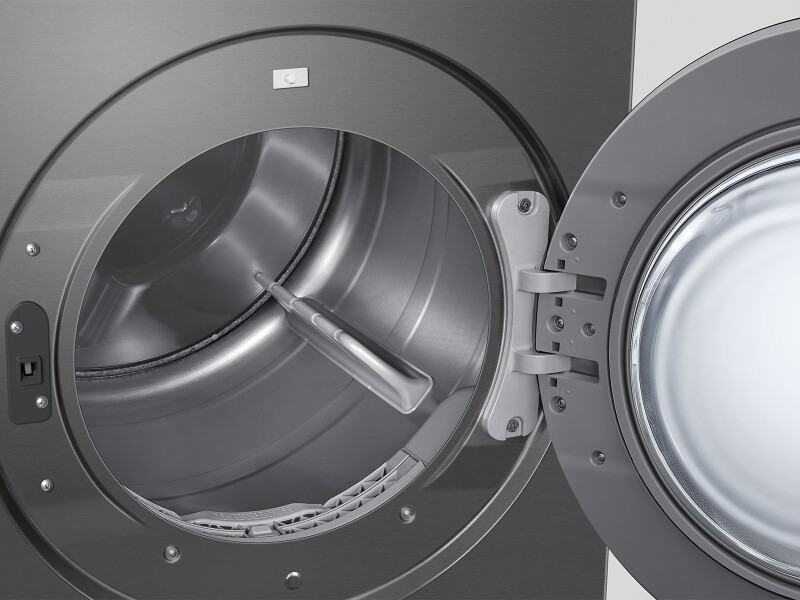 7.6 cu. ft. Bespoke AI Ultra Capacity Front Load Gas Dryer with AI Home and AI OptiDry+ in Dark Steel DV90F53AGSA3