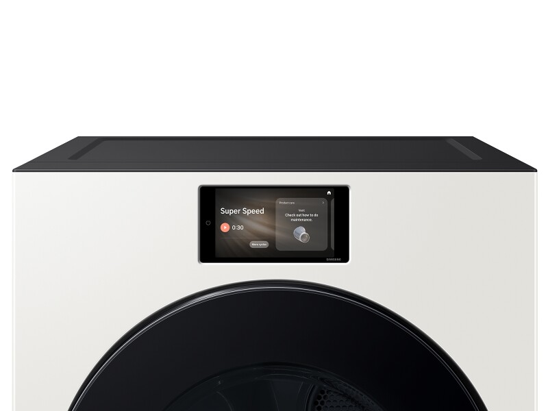 7.6 cu. ft. Bespoke AI Ultra Capacity Front Load Gas Dryer with AI Home and AI OptiDry+ in Ivory DV90F53AGYA3