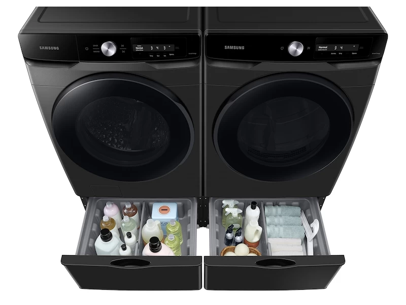 7.5 cu. ft. Smart Dial Electric Dryer with Super Speed Dry in Brushed Black DVE45A6400VA3