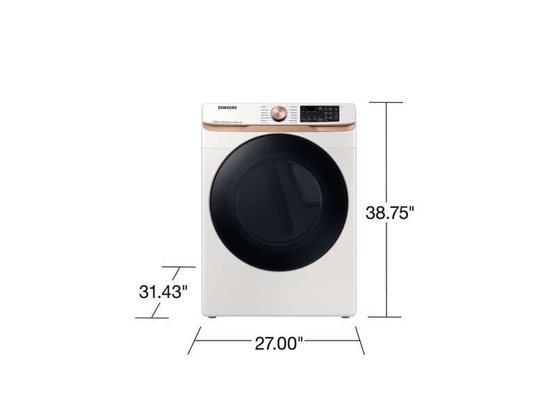 7.5 cu. ft. Smart Dial Electric Dryer with Super Speed Dry in White DVE45A6400WA3, product image 3 of 16