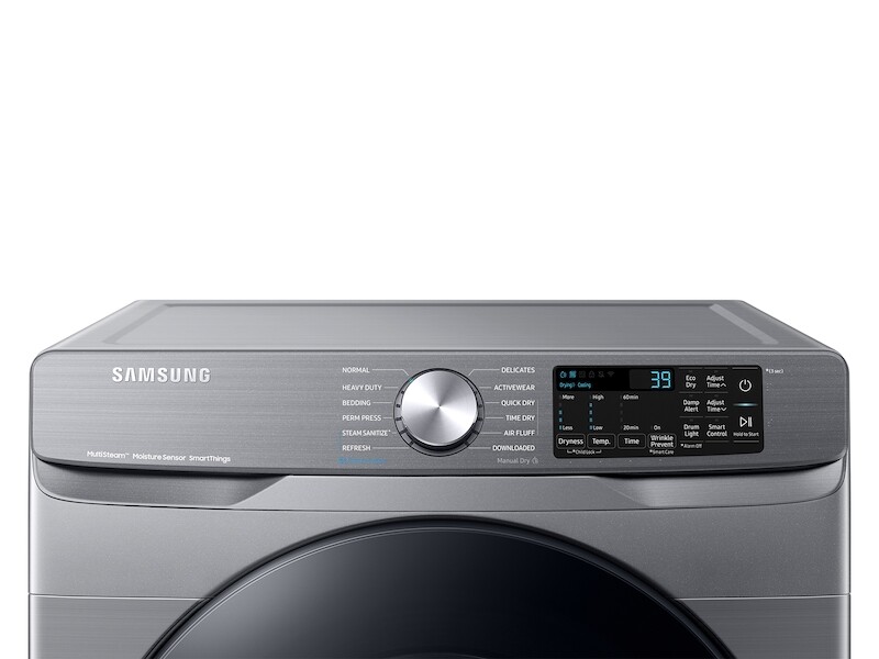 7.5 cu. ft. Electric Dryer with Steam Sanitize+ in Platinum DVE45R6100PA3, product image 2 of 13