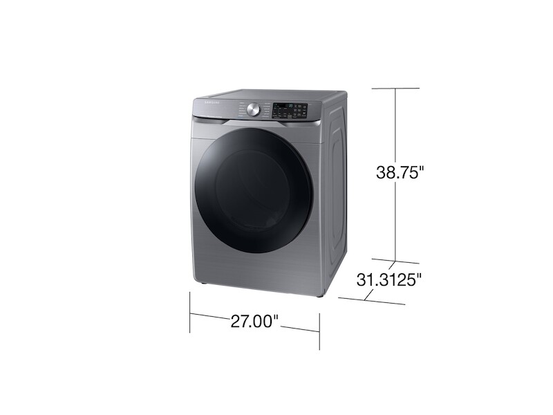 7.5 cu. ft. Electric Dryer with Steam Sanitize+ in Platinum DVE45R6100PA3, product image 5 of 13