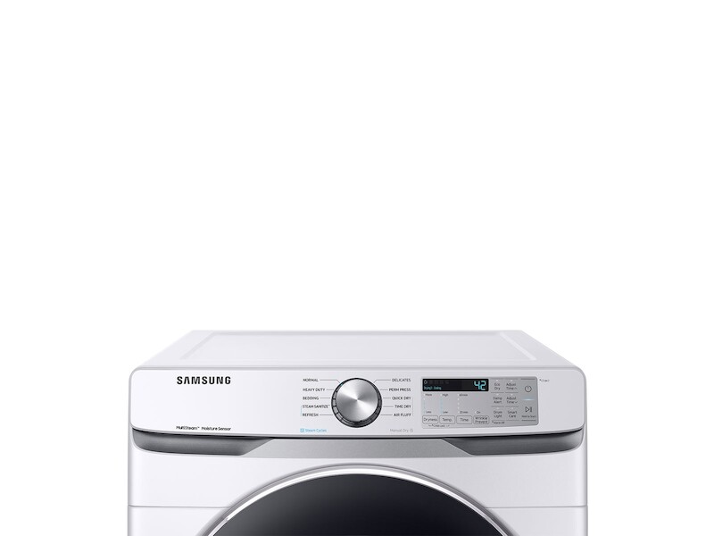 7.5 cu. ft. Electric Dryer with Steam Sanitize+ in White DVE45T6200WA3