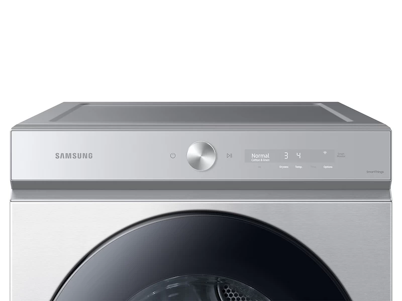 Bespoke 7.6 cu. ft. Ultra Capacity Electric Dryer with Super Speed Dry and AI Smart Dial in Silver Steel DVE53BB8700TA3
