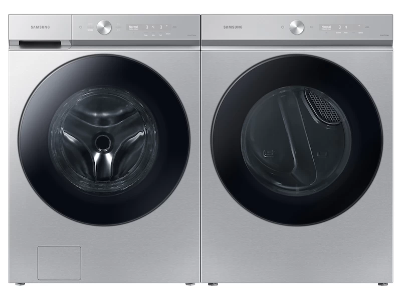 Bespoke 7.6 cu. ft. Ultra Capacity Electric Dryer with Super Speed Dry and AI Smart Dial in Silver Steel DVE53BB8700TA3