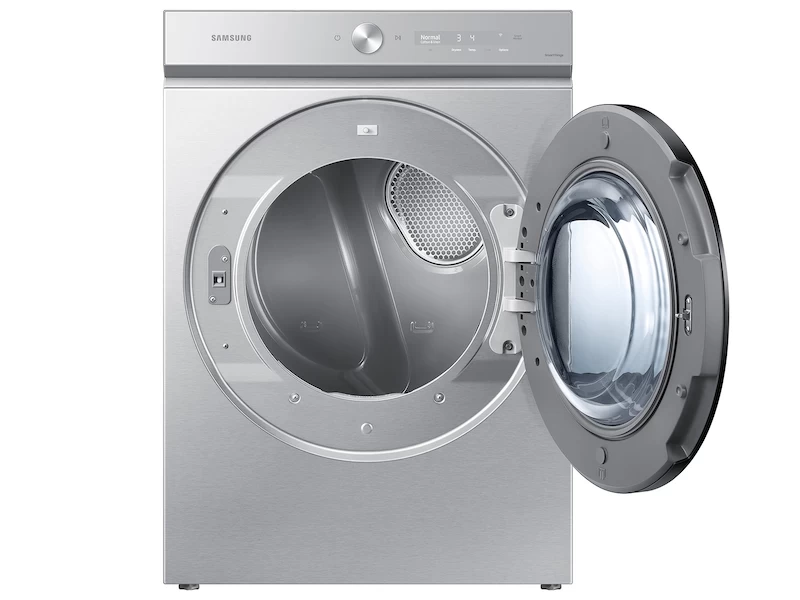 Bespoke 7.6 cu. ft. Ultra Capacity Electric Dryer with Super Speed Dry and AI Smart Dial in Silver Steel DVE53BB8700TA3