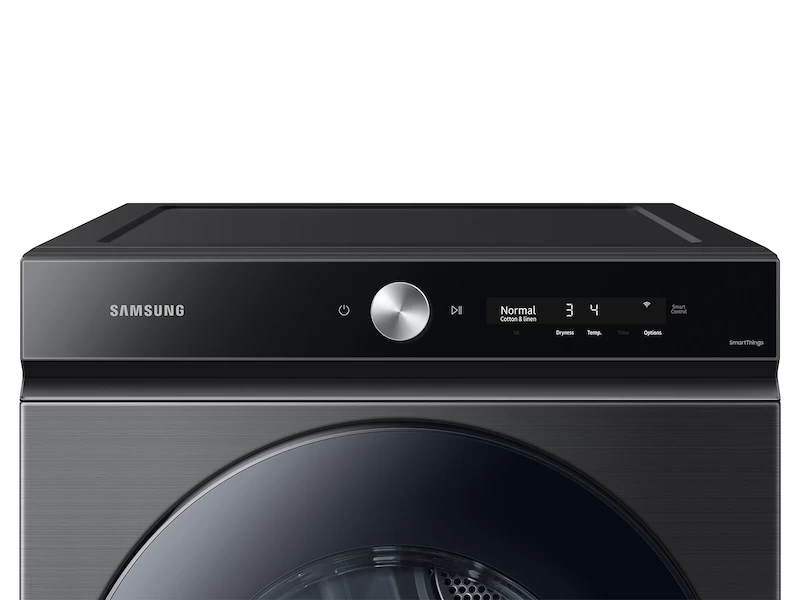 Bespoke 7.6 cu. ft. Ultra Capacity Electric Dryer with Super Speed Dry and AI Smart Dial in Brushed Black DVE53BB8700VA3