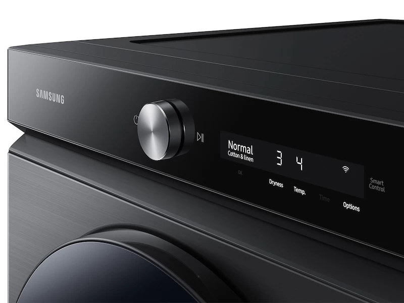 Bespoke 7.6 cu. ft. Ultra Capacity Electric Dryer with Super Speed Dry and AI Smart Dial in Brushed Black DVE53BB8700VA3