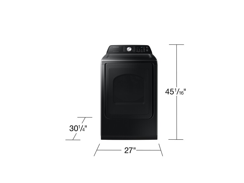 7.4 cu. ft. Smart Gas Dryer with Sensor Dry in Brushed Black DVG47CG3500VA3