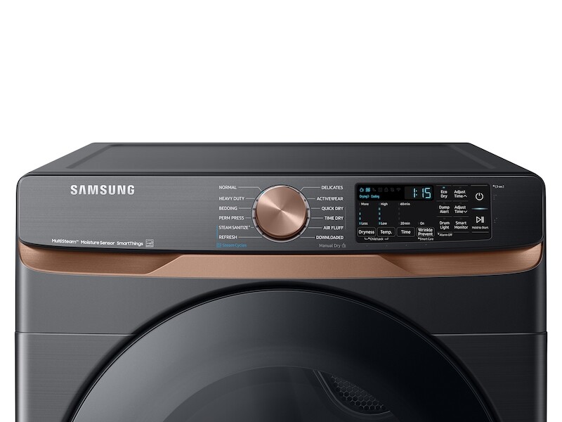 7.5 cu. ft. Smart Gas Dryer with Steam Sanitize+ in Brushed Black DVG50A8500VA3, product image 6 of 15