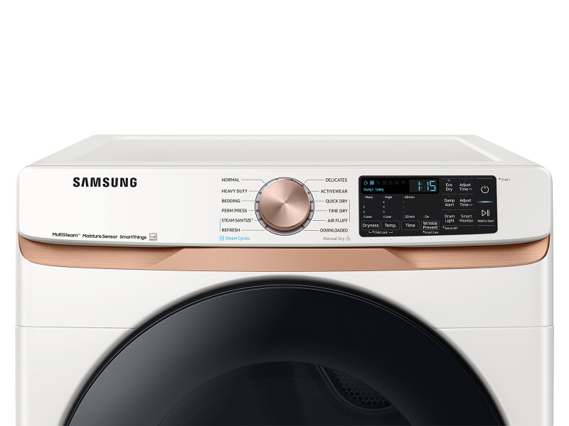 7.5 cu. ft. Smart Gas Dryer with Steam Sanitize+ and Sensor Dry in Ivory DVG50BG8300EA3