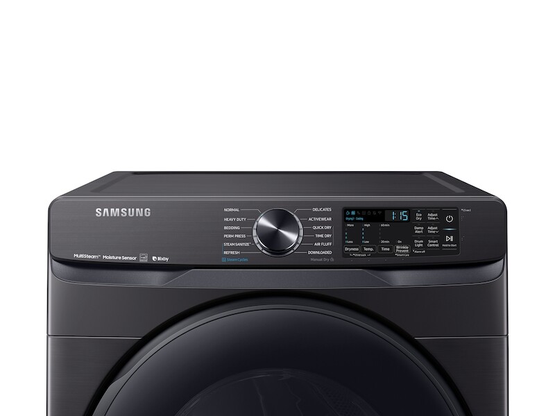 7.5 cu. ft. Smart Gas Dryer with Steam Sanitize+ in Black Stainless Steel DVG50R8500WA3
