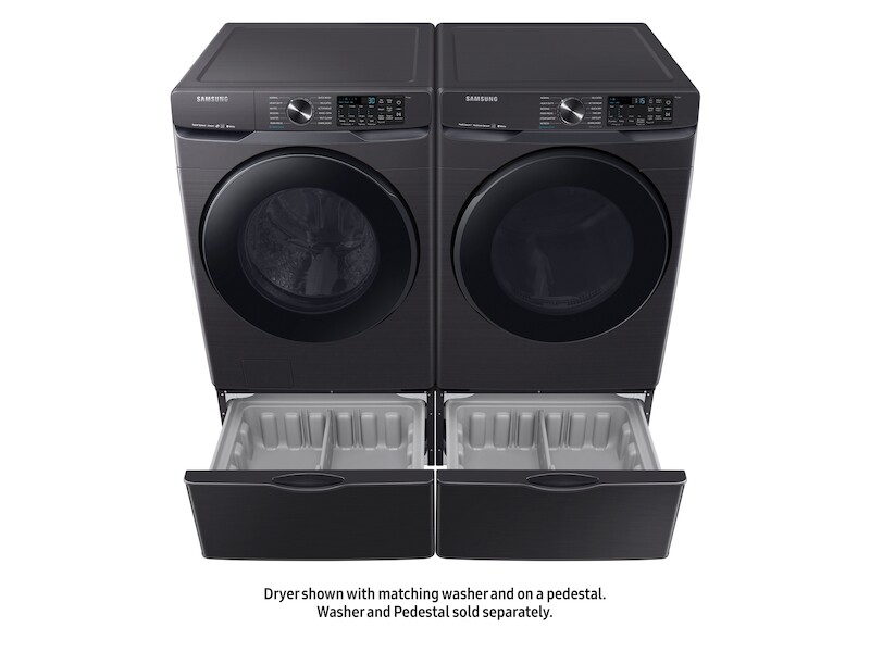 7.5 cu. ft. Smart Gas Dryer with Steam Sanitize+ in Black Stainless Steel DVG50R8500WA3
