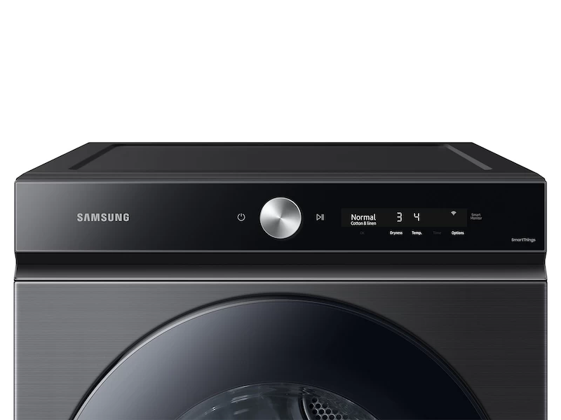 Bespoke 7.6 cu. ft. Ultra Capacity Gas Dryer with Super Speed Dry and AI Smart Dial in Brushed Black DVG53BB8700VA3
