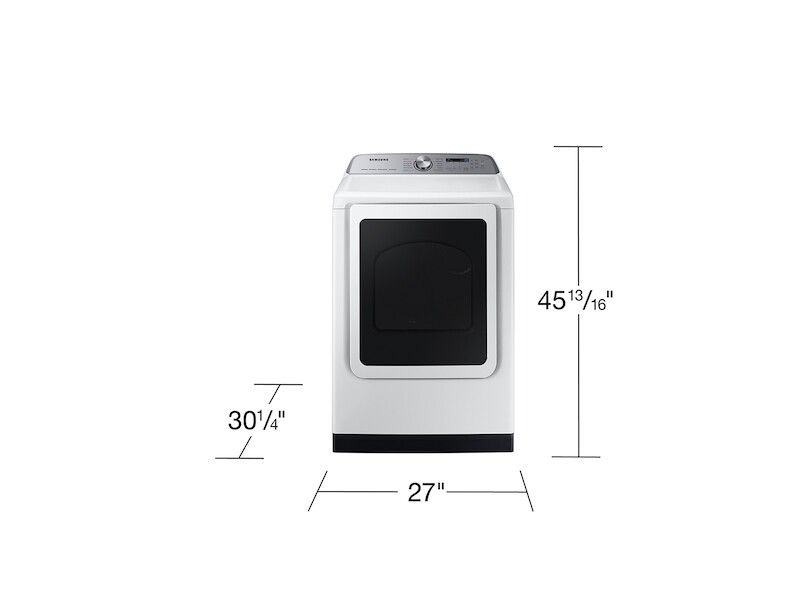 7.4 cu. ft. Smart Gas Dryer with Pet Care Dry and Steam Sanitize+ in White DVG54CG7150WA3