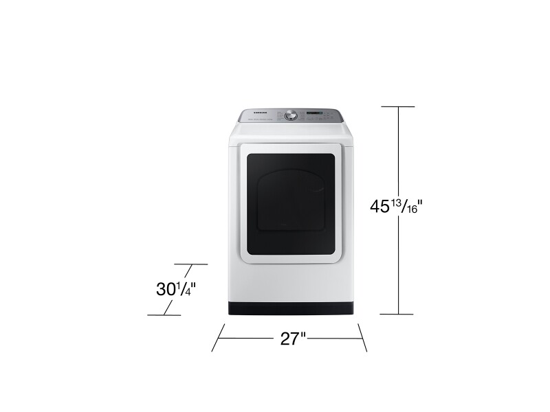7.4 cu. ft. Smart Gas Dryer with Steam Sanitize+ in White DVG55CG7100WA3