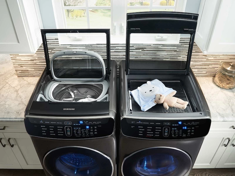 7.5 cu. ft. Smart Gas Dryer with FlexDry in Black Stainless Steel view 9