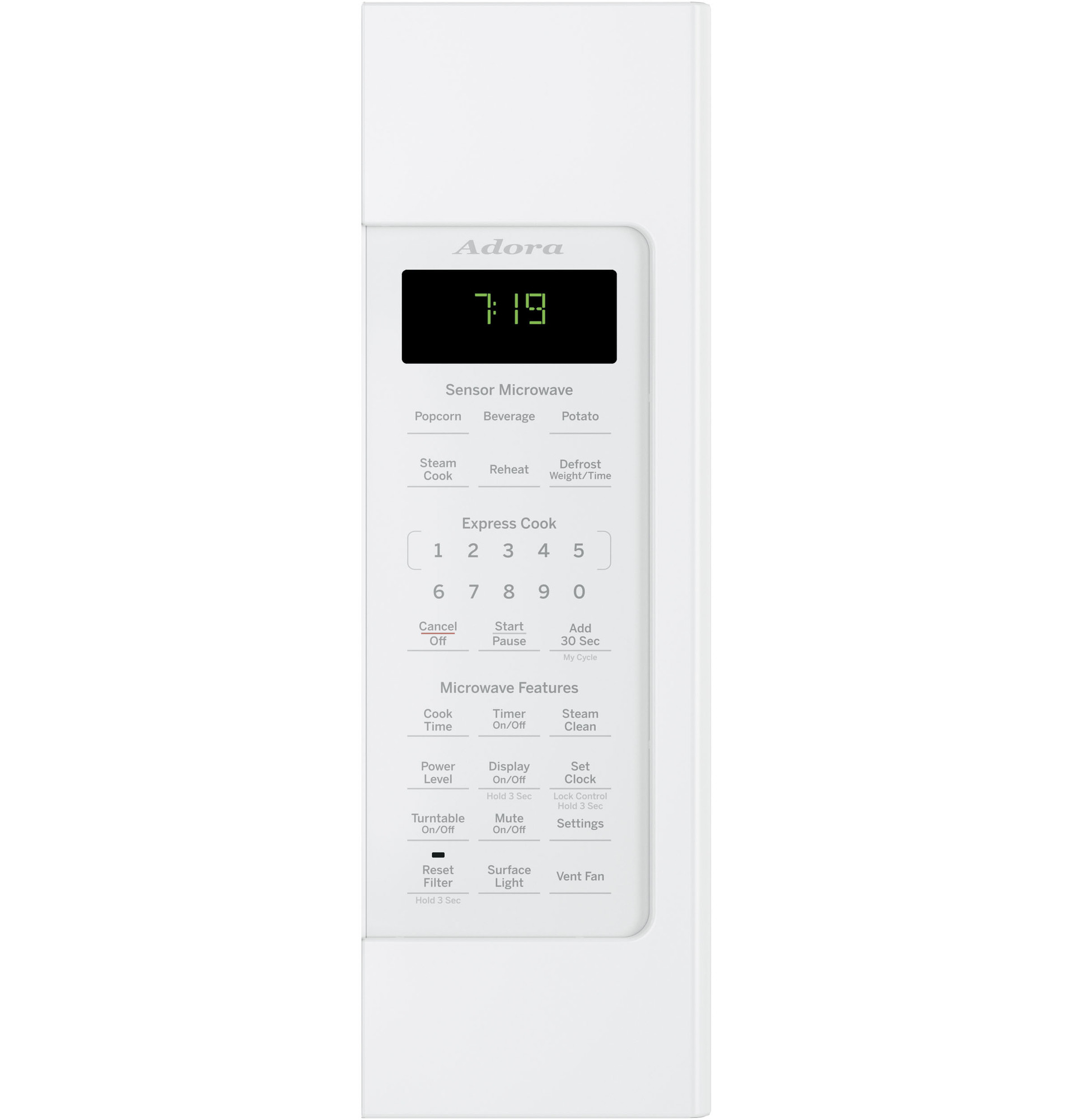 Adora series by GE 1.9 Cu. Ft. Over-the-Range Sensor Microwave Oven DVM7195DKWW, product image 2 of 10