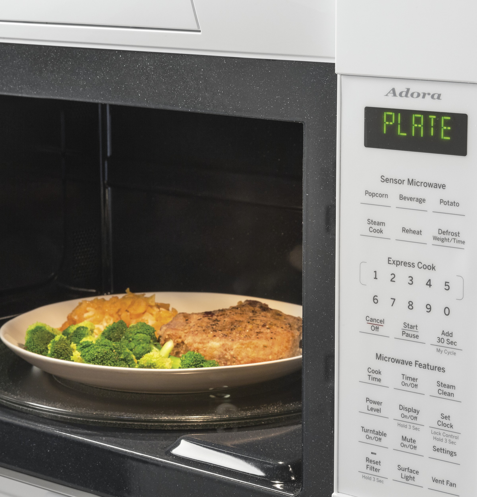 Adora series by GE 1.9 Cu. Ft. Over-the-Range Sensor Microwave Oven DVM7195DKWW, product image 6 of 10