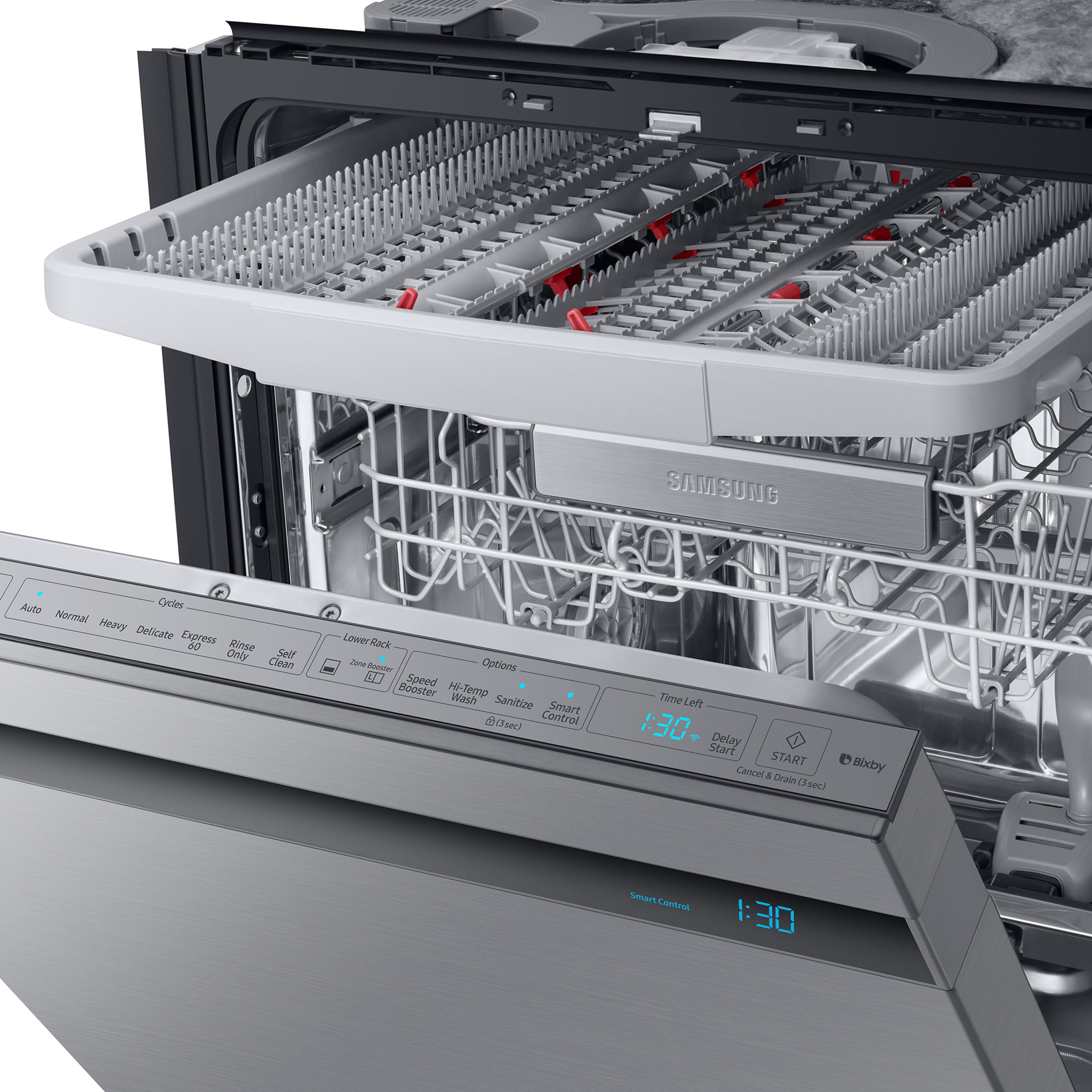 AutoRelease Smart 39dBA Dishwasher with Linear Wash in Stainless Steel DW80R9950USAA
