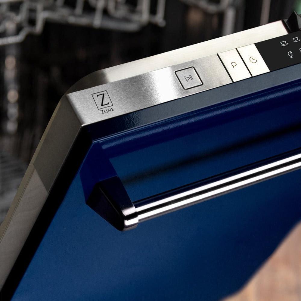 24 In. Top Control Dishwasher With Blue Gloss Panel And Traditional Style Handle, 52dba DWBG24