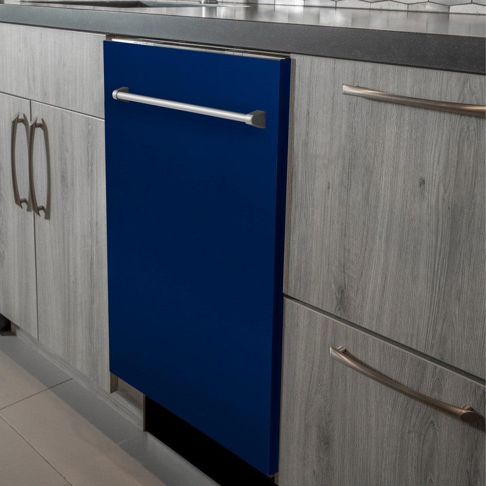 24 In. Top Control Dishwasher With Blue Gloss Panel And Traditional Style Handle, 52dba DWBG24